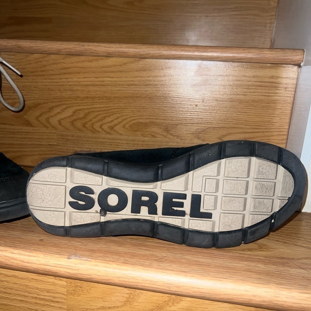 Sorel Black Suede Boots with Fur Lining - Picture 4 of 4